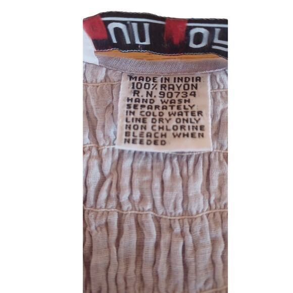 VTG FUN TOP Women's Size M Lavender Maxi Dress w/ Smocked top and fluttery skirt - Picture 5 of 10